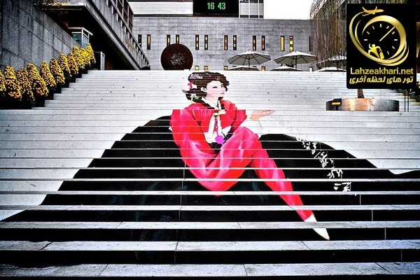 پله های رنگی در سئول کره جنوبی