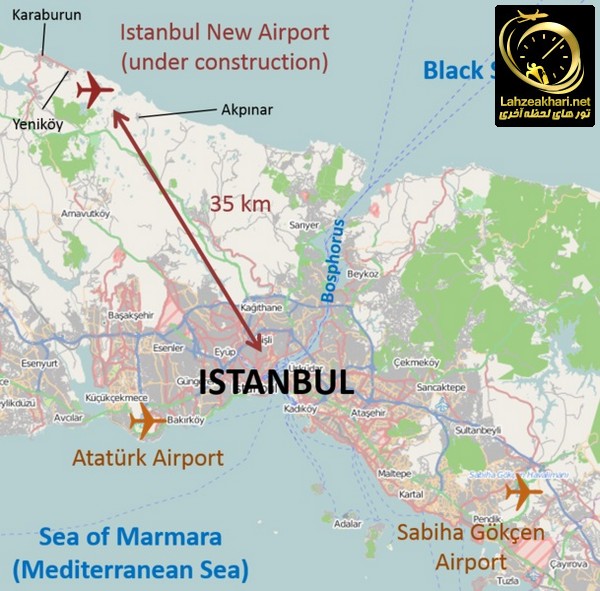 آدرس فرودگاه جدید استانبول